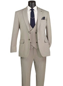 Men Church Suit MV2K-3-Tan