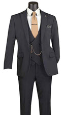 Men Church Suit MV2K-3-Black