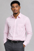 Regular Fit Cotton Dress Shirt R-S100-Pink