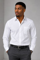 Regular Fit Cotton Dress Shirt R-S100-White