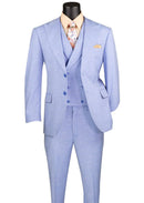 Men Church Suit MV2K-2 Light Blue