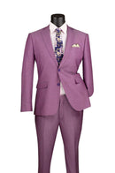 Slim Fit Men Suit S2RK-7-Light Purple - Church Suits For Less