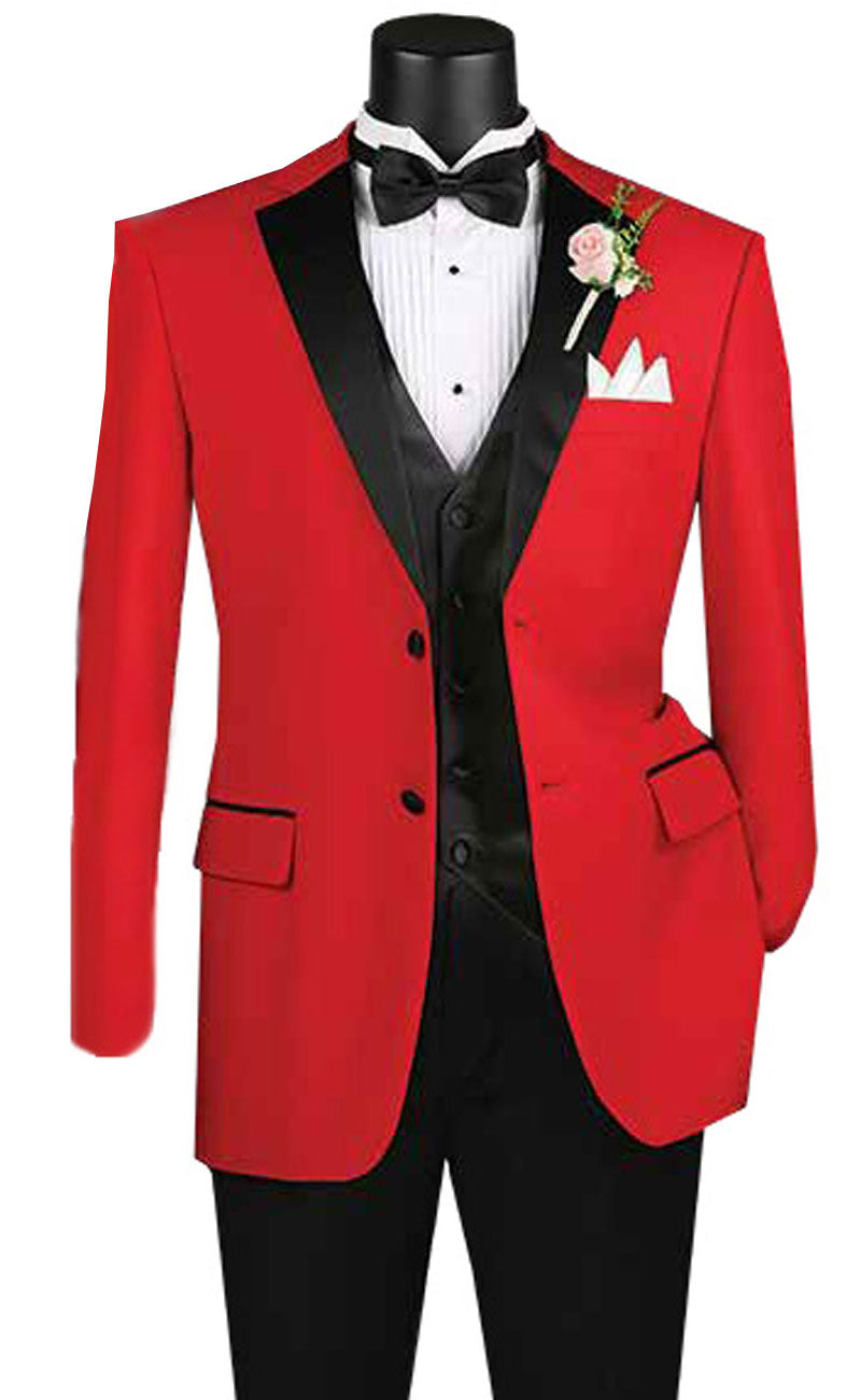 Vinci Men Tuxedo 4TV-1-Red