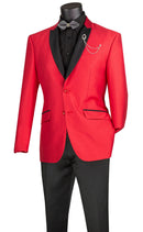 Slim Fit Men Suit S2PS-1-Red