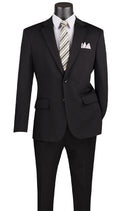 Slim Fit Men Suit SDX-3 Black - Church Suits For Less