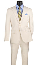 Slim Fit Men Suit SDX-3 Bone White - Church Suits For Less