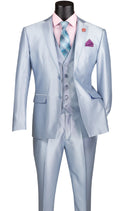 Slim Fit Men Suit SV2D-1 Ice Blue - Church Suits For Less