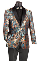 Men Modern Fit Sport Jacket BM-3 Teal - Church Suits For Less