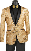 Men Slim Fit Sport Coat BSF-13-Champagne - Church Suits For Less
