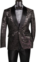 Men Slim Fit Sport Coat BSF-19-Black - Church Suits For Less