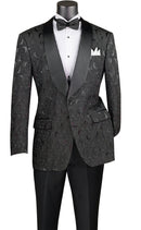 Men Regular Fit Sport Jacket BF-8-Black - Church Suits For Less