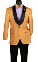 Men Regular Fit Sport Jacket BF-8-Gold - Church Suits For Less