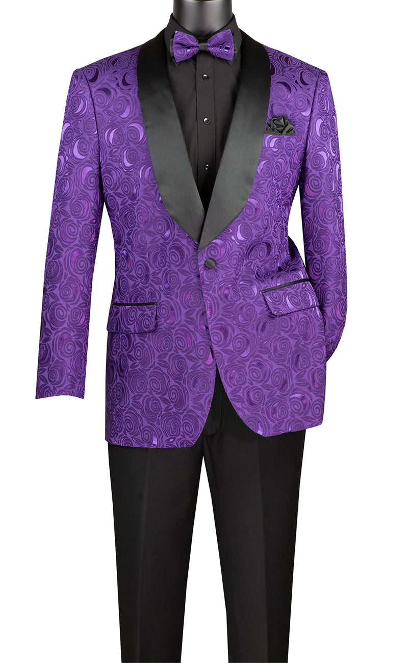 Vinci Slim Fit Jacket BF-8-Purple