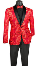 Men Slim fit Sport Coat BSF-13-Red - Church Suits For Less
