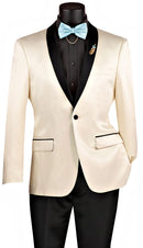 Men slim fit Sport Coat BST-1-Beige - Church Suits For Less