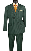 Double Breasted Men Suit DSS-4-Hunter Green - Church Suits For Less