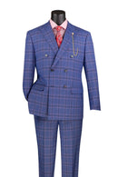 Men Church Suit MDW-2-Blue - Church Suits For Less