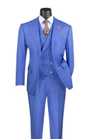 Men Church Suit MV2K-2 French Blue - Church Suits For Less