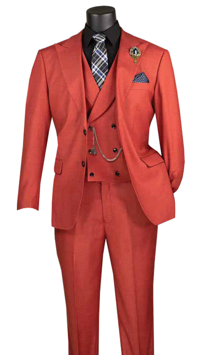 Men Church Suit MV2K-2 Brick Red