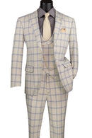 Men Church Suit MV2W-5 Light Beige - Church Suits For Less