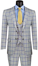 Men Church Suit MV2W-5 Light Gray - Church Suits For Less