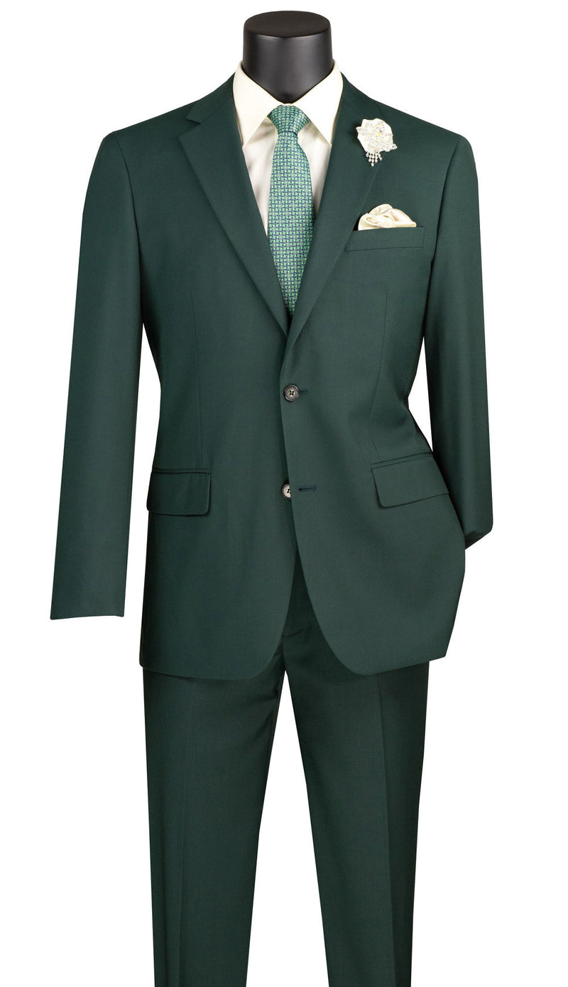 Vinci Men Suit SC900-12- Hunter Green - Church Suits For Less