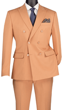 Double Breasted Slim Fit Men Suit SDB-1 Peach