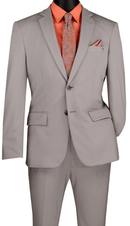 Slim Fit Men Suit  SDX-3 Silver