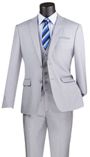 Slim Fit Men Suit SV2900-Lt. Grey - Church Suits For Less
