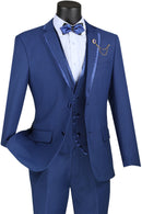 Slim Fit Men Suit SV2T-8-Blue - Church Suits For Less