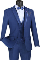 Slim Fit Men Suit SV2T-8C-Blue - Church Suits For Less