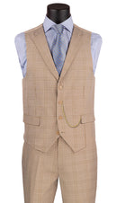Slim Fit Men Suit SV2W-6-Beige - Church Suits For Less