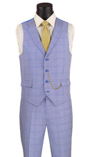 Slim Fit Men Suit SV2W-6-Sky Blue - Church Suits For Less