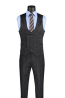 Slim Fit Men Suit SV2W-8-Black - Church Suits For Less