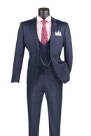 Slim Fit Men Suit SV2W-8-Navy - Church Suits For Less