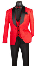 Slim Fit Tuxedo TVSJ-1-Red - Church Suits For Less