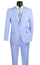 Slim Fit Men Suit S-2PP-Light Blue - Church Suits For Less