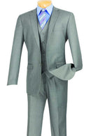 Slim Fit Men Suit SV2900-Medium Gray - Church Suits For Less