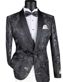 Men slim fit Sport Coat BSF-13-Black - Church Suits For Less