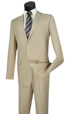Slim Fit Men Suit SC900-12-Light Beige - Church Suits For Less