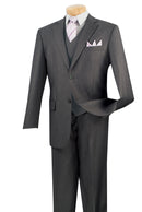 Classic Fit Men Suit V2TR-Heather Gray - Church Suits For Less