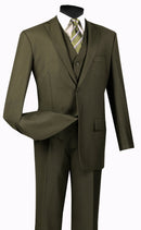 Classic Fit Men Suit V2TR-Olive - Church Suits For Less
