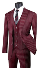 Classic Fit Men Suit V2RS-9-Burgundy - Church Suits For Less