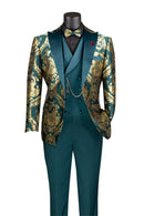 Premium Men Tuxedo MVJQ-1C Emerald - Church Suits For Less