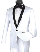 Men Tuxedo T-SS-White - Church Suits For Less