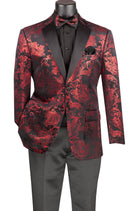 Men Modern Fit Sport Jacket BM-02 Red - Church Suits For Less