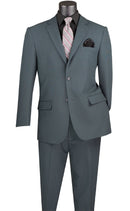 Classic Fit Men Suit 2PP-Charcoal - Church Suits For Less