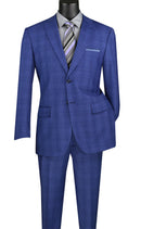 Classic Fit Men Suit 2RW-1-Blue - Church Suits For Less