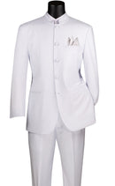Classic Fit Men Suit 5HT-White - Church Suits For Less