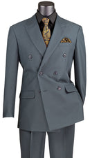 Double Breasted Men Suit DPP-Charcoal - Church Suits For Less
